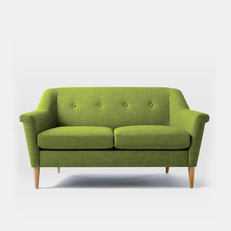 31.5" H Contemporary Cotton Blend Tufted Flared Arm Sofa for Apartment 60.2"L x 35.4"W x 31.5"H Green Clearhalo 'furn' 'furn_sofas' 'Furniture' 'Living Room Furniture' 'Sofa' 'sofas' 6025981