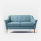 31.5" H Contemporary Cotton Blend Tufted Flared Arm Sofa for Apartment Blue Clearhalo 'furn' 'furn_sofas' 'Furniture' 'Living Room Furniture' 'Sofa' 'sofas' 6025984