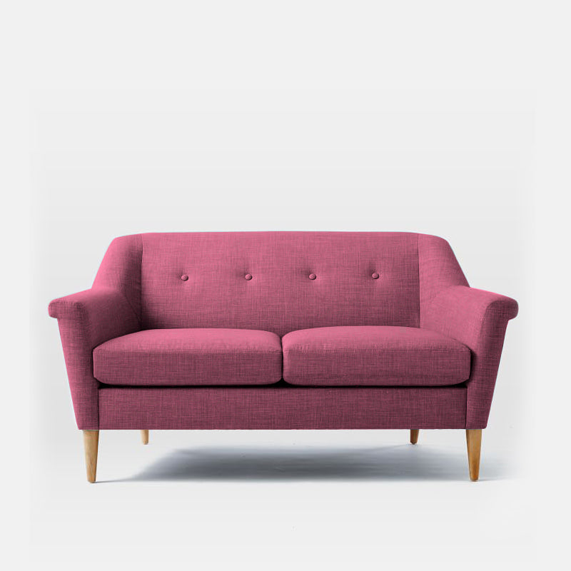 31.5" H Contemporary Cotton Blend Tufted Flared Arm Sofa for Apartment 60.2"L x 35.4"W x 31.5"H Purple Clearhalo 'furn' 'furn_sofas' 'Furniture' 'Living Room Furniture' 'Sofa' 'sofas' 6025985