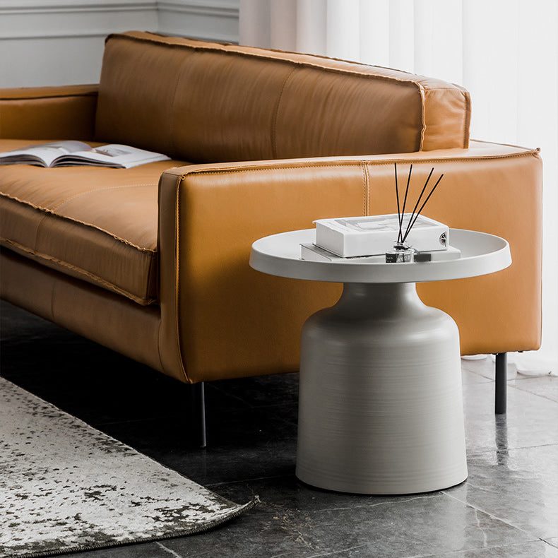 Metallic Sockel Endtabelle Mitte des Jahrhunderts runder Seitentisch