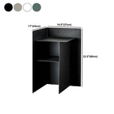 Table de bout abstraite de métal table de coin du milieu du siècle avec étagère