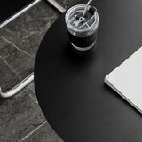 Tavolo da goccia di piedistallo contemporaneo tavolo laterale rotondo per soggiorno