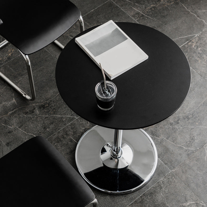 Tavolo da goccia di piedistallo contemporaneo tavolo laterale rotondo per soggiorno