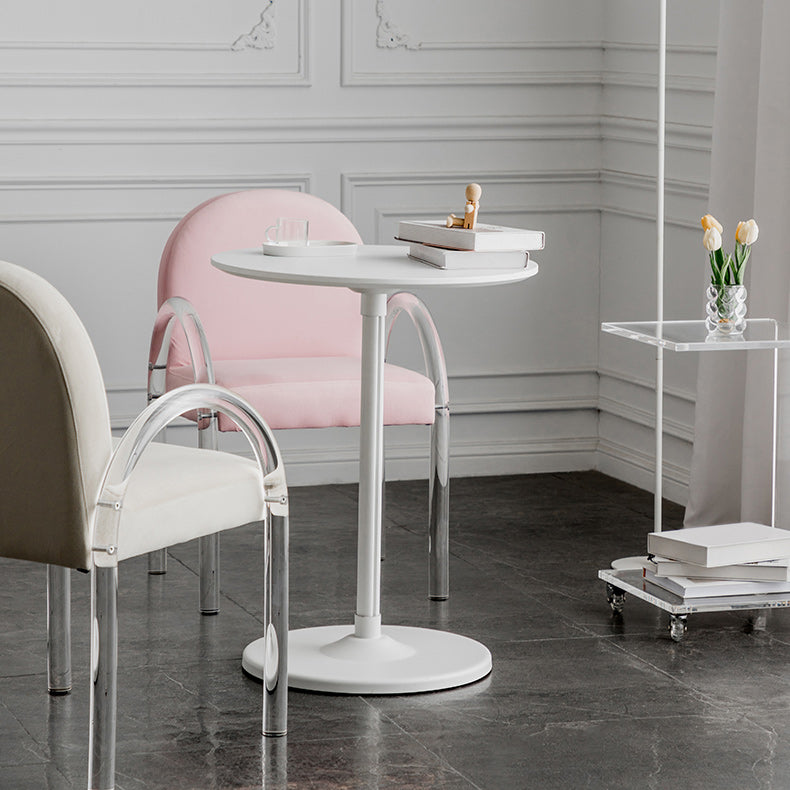 Tavolo da goccia di piedistallo contemporaneo tavolo laterale rotondo per soggiorno