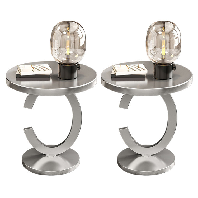 リビングルームのミッドセンチュリーラウンドメタルサイドエンドテーブルCサイドテーブルCサイドテーブル