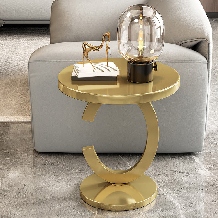 リビングルームのミッドセンチュリーラウンドメタルサイドエンドテーブルCサイドテーブルCサイドテーブル