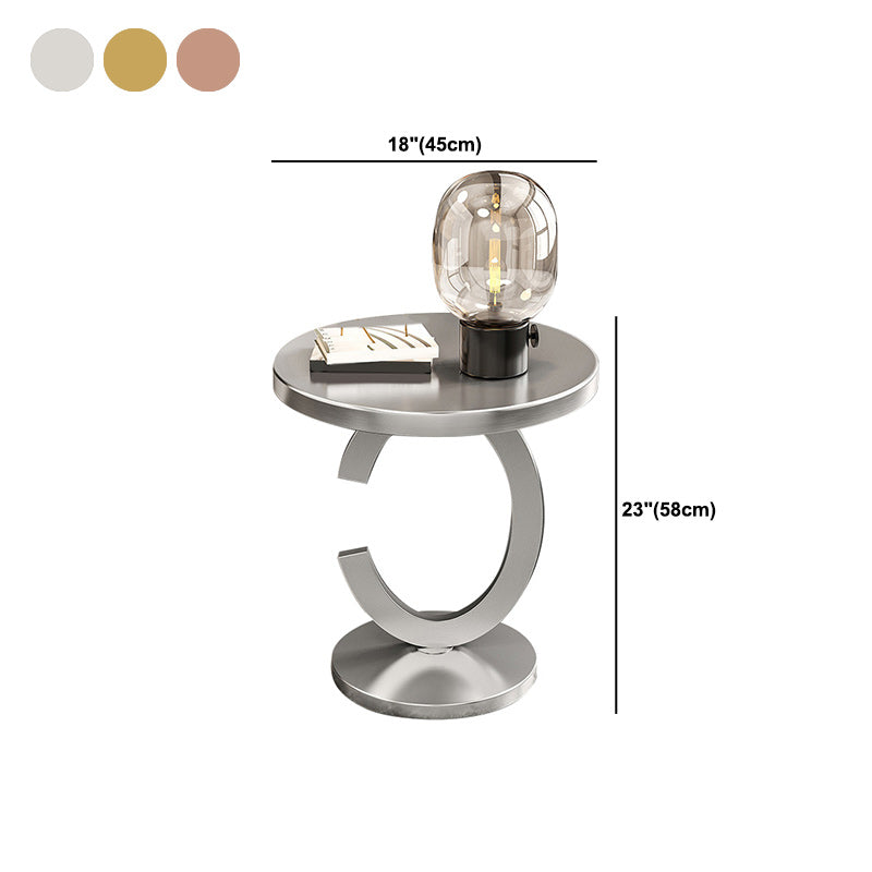 リビングルームのミッドセンチュリーラウンドメタルサイドエンドテーブルCサイドテーブルCサイドテーブル