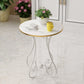 Metal X-base End Table Modernistic Round Side End Table for Living Room