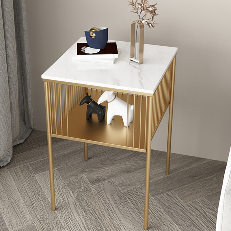 Metal de metal modernista 4 patas de la mesa de la mesa cuadrada de la pizarra cuadrada