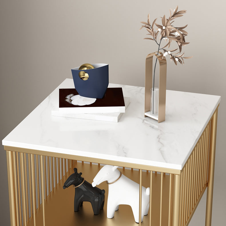 Metal de metal modernista 4 patas de la mesa de la mesa cuadrada de la pizarra cuadrada