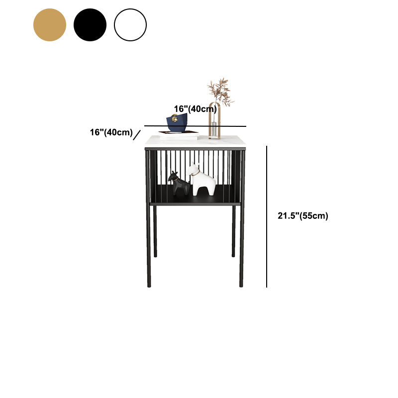 Metal de metal modernista 4 patas de la mesa de la mesa cuadrada de la pizarra cuadrada