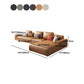 Nordic Recessed Arm Stationary Faux Leather Living Room Sofa Chaise Clearhalo 'furn' 'furn_sectionals' 'Furniture' 'Living Room Furniture' 'Sectionals' 6026416