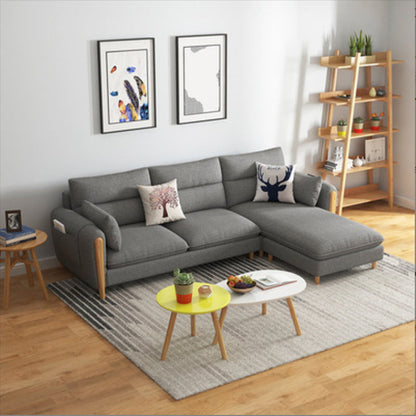 Tissu contemporain salon coussins de bras carrés canapé chaise