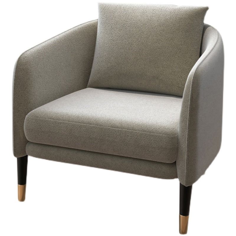 Linen 25.19" Wide Barrel Chair Arms Included Chair with Basic Four Leg