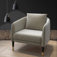 Linen 25.19" Wide Barrel Chair Arms Included Chair with Basic Four Leg
