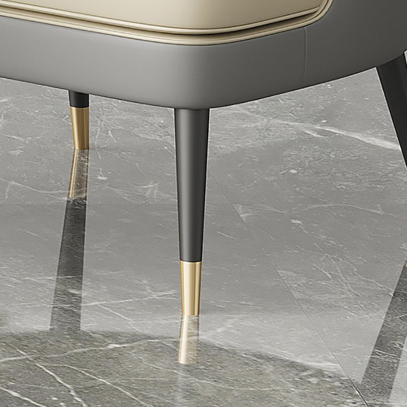 23.62" Wide Arm Chair Faux Leather Recessed Arms Accent Chair Clearhalo 'Accent Chairs' 'accent_chairs' 'Chairs & Seating' 'furn' 'furn_accent_chairs' 'Furniture' 'Living Room Furniture' 6026501