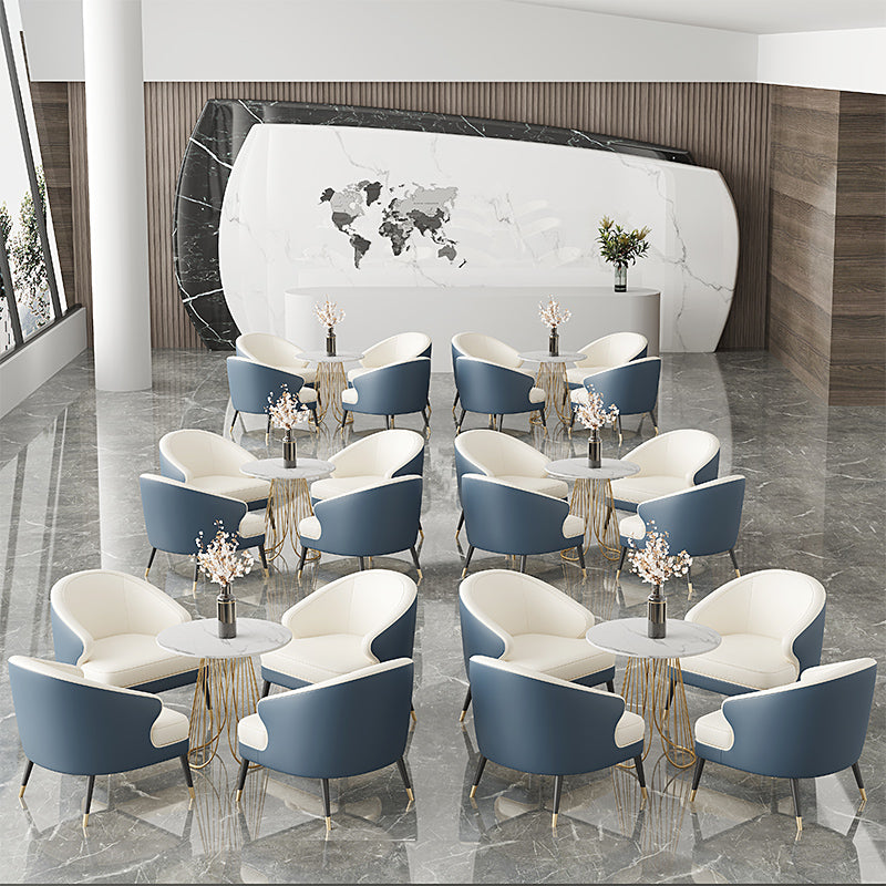 23.62" Wide Arm Chair Faux Leather Recessed Arms Accent Chair Clearhalo 'Accent Chairs' 'accent_chairs' 'Chairs & Seating' 'furn' 'furn_accent_chairs' 'Furniture' 'Living Room Furniture' 6026516