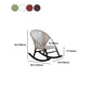 Rattan Rocker Chair Mitte des Jahrhunderts moderner Schaukelstuhl mit grauem Rahmen