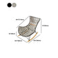 Rattan Rocking Chair Modern Wing Back Rocker Chair for Living Room