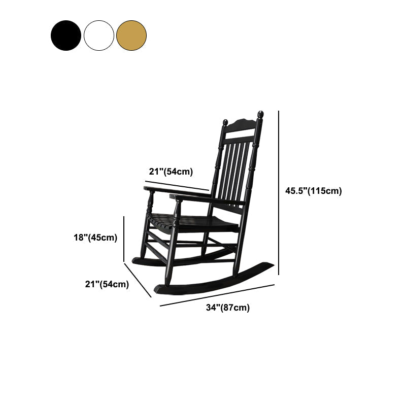 Chaise à bascule en bois massif chaise de rocker contemporaine pour le salon