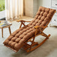 Chaise à bascule moderne Bamboo Rocker avec coussins amovibles