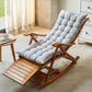 Chaise à bascule moderne Bamboo Rocker avec coussins amovibles