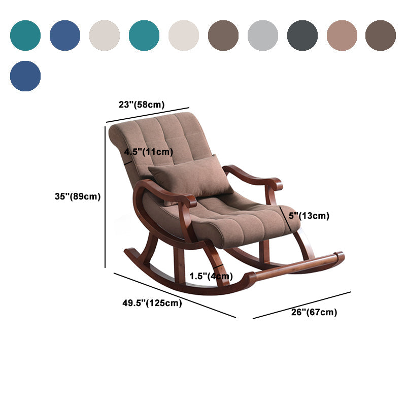 Chaise à bascule moderne du milieu du siècle en daim allongé-chaise accentuale allongée avec coussin de siège