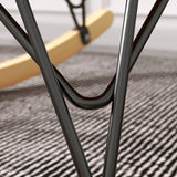 Chaise à bascule en bois massif chaise de culbuteur contemporaine avec siège rembourré