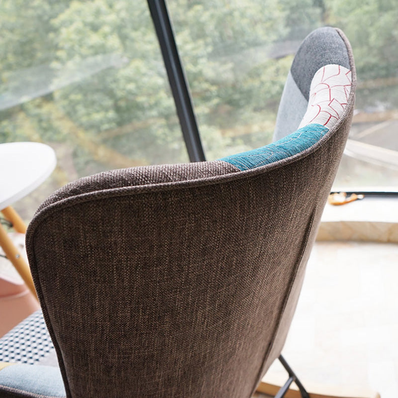 Ergonomic Contemporary Rocking Accent Chair with Seat Cushion Rocker Chair Wingback Clearhalo 'Chairs & Seating' 'furn' 'furn_rocking_chairs' 'Furniture' 'Living Room Furniture' 'Rocking Chairs' 'rocking_chairs' 6026861