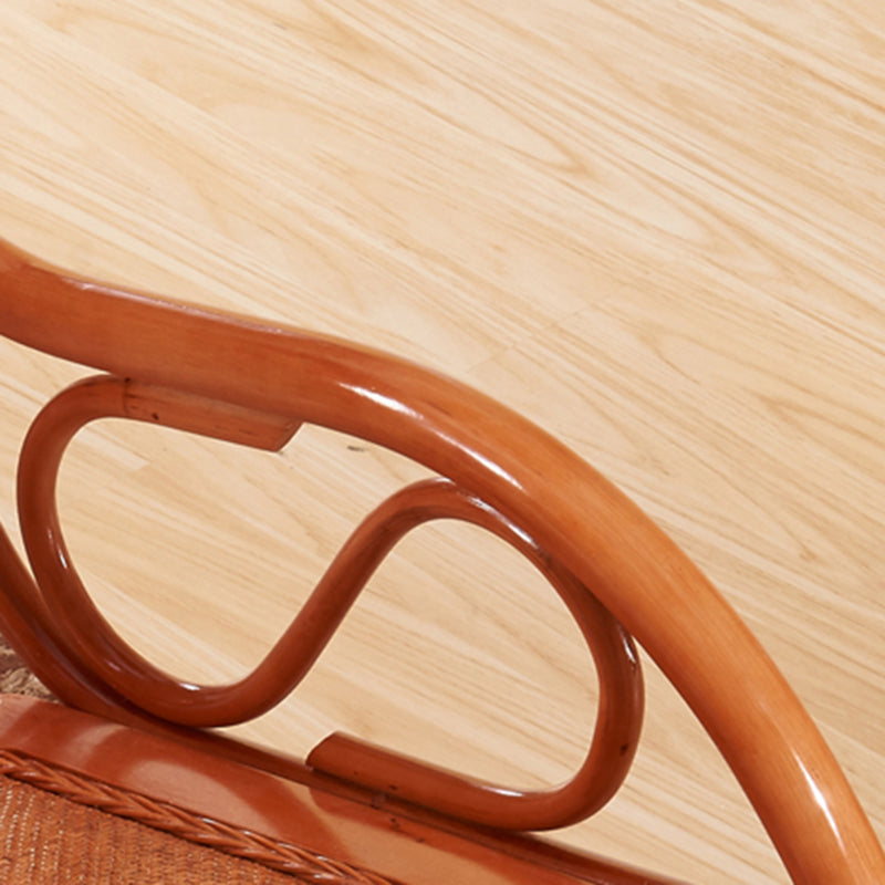 Spindle Antique Rocking Chair Wicker Rocker Chair 24" x 44.5" x 37.8" for Living Room Clearhalo 'Chairs & Seating' 'furn' 'furn_rocking_chairs' 'Furniture' 'Living Room Furniture' 'Rocking Chairs' 'rocking_chairs' 6026882