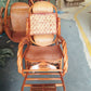 Spindle Antique Rocking Chair Wicker Rocker Chair 24" x 44.5" x 37.8" for Living Room Brown Non-Upholstered Clearhalo 'Chairs & Seating' 'furn' 'furn_rocking_chairs' 'Furniture' 'Living Room Furniture' 'Rocking Chairs' 'rocking_chairs' 6026887