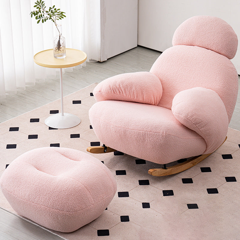 Chaise à bascule en velours chaise à bascule de style moderne de style moderne