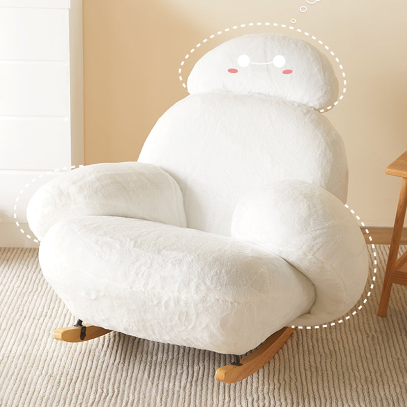 Chaise à bascule en velours chaise à bascule de style moderne de style moderne