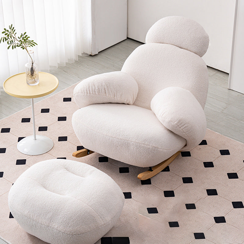 Chaise à bascule en velours chaise à bascule de style moderne de style moderne