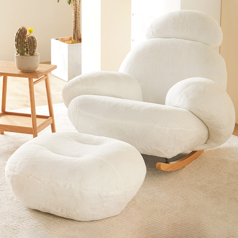 Chaise à bascule en velours chaise à bascule de style moderne de style moderne