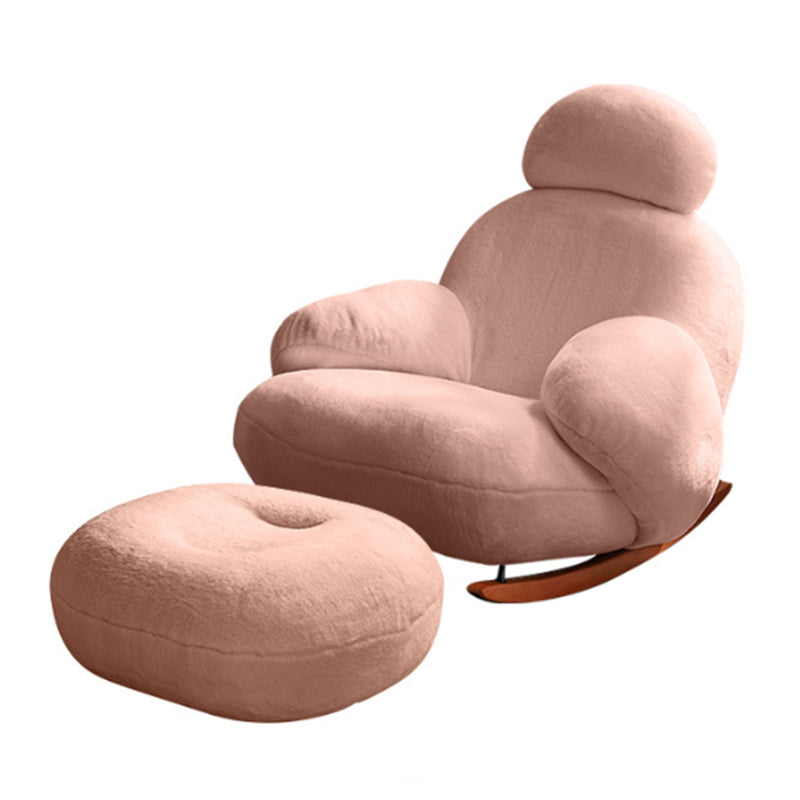 Chaise à bascule en velours chaise à bascule de style moderne de style moderne