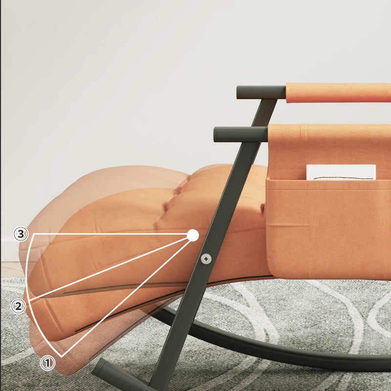 Chaise à bascule en faux cuir moderne avec rangement