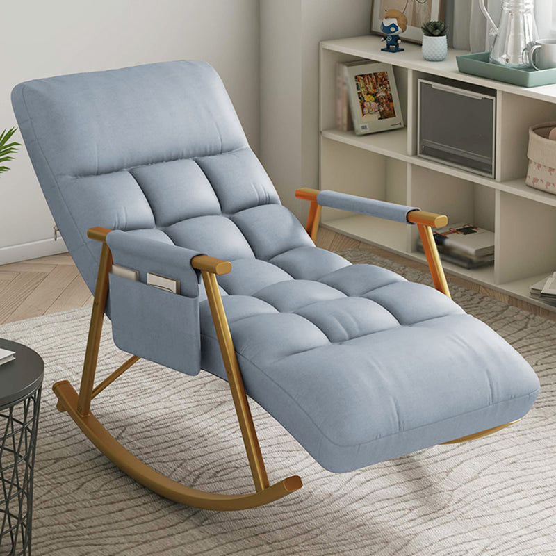 Chaise à bascule en faux cuir moderne avec rangement