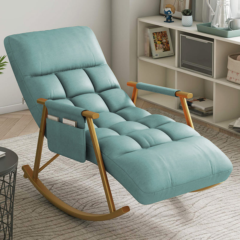 Chaise à bascule en faux cuir moderne avec rangement