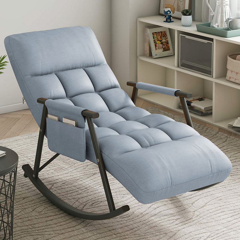 Chaise à bascule en faux cuir moderne avec rangement