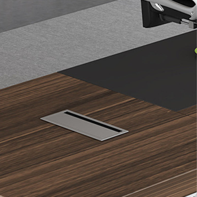 Contemporary Office Desk L-Shape Executive Desk with 2 Storage Drawers Clearhalo 'furn' 'furn_office_desk' 'Furniture' 'Office Desks' 'Office Furniture' 'office_desk' 6027629