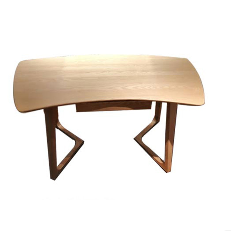 30" H Ash Office Desk Contemporary Writing Desk in Matte Finish Natural Clearhalo 'furn' 'furn_office_desk' 'Furniture' 'Office Desks' 'Office Furniture' 'office_desk' 6027663