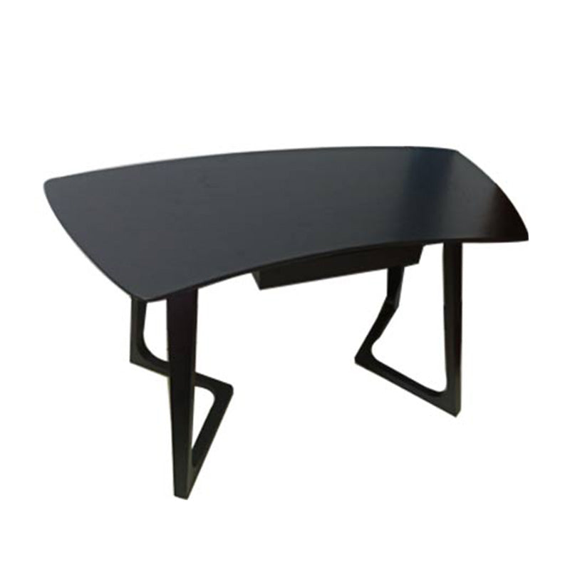 30" H Ash Office Desk Contemporary Writing Desk in Matte Finish Black Clearhalo 'furn' 'furn_office_desk' 'Furniture' 'Office Desks' 'Office Furniture' 'office_desk' 6027665