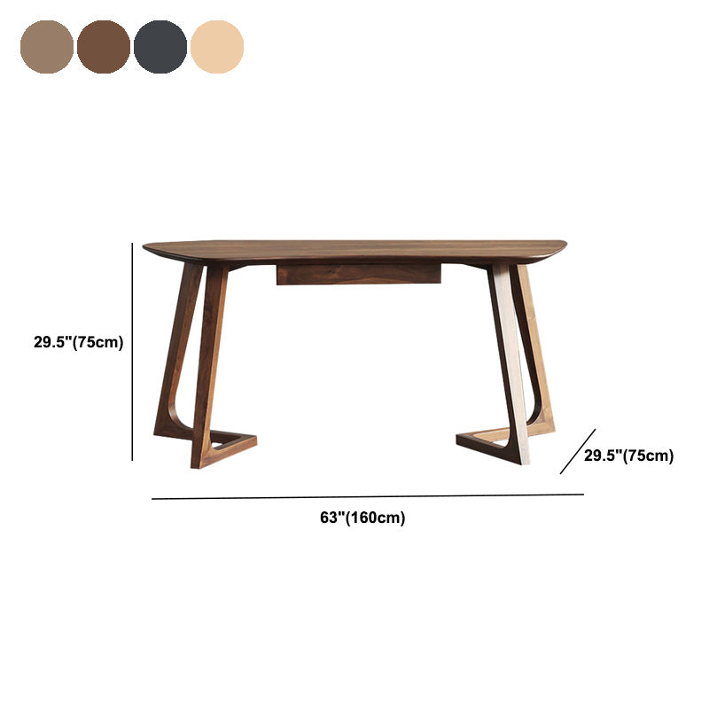 30" H Ash Office Desk Contemporary Writing Desk in Matte Finish Clearhalo 'furn' 'furn_office_desk' 'Furniture' 'Office Desks' 'Office Furniture' 'office_desk' 6027675