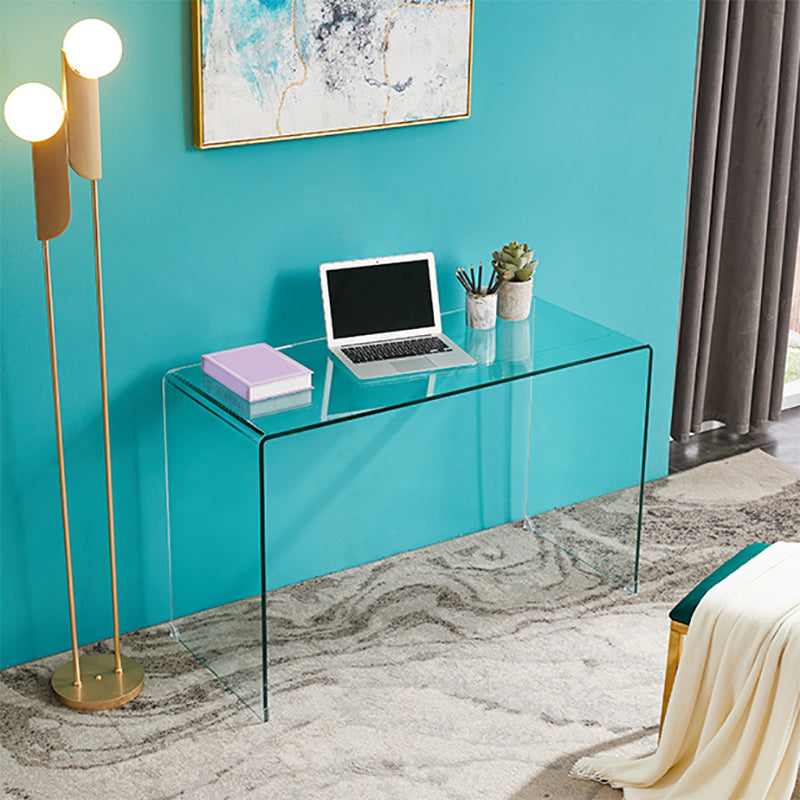Bureau d'ordinateur en verre moderne