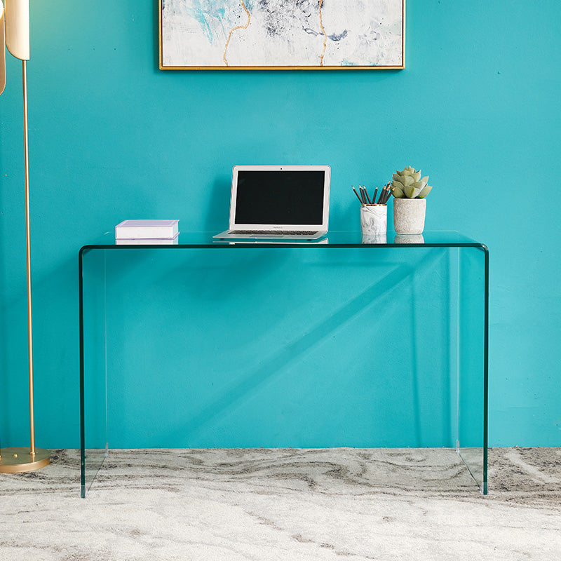 Bureau d'ordinateur en verre moderne