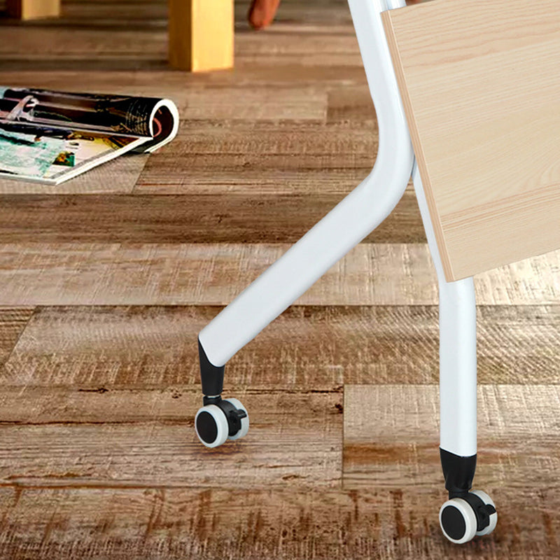 Contemporary Desk for Office 30"H Rectangular Writing Desk with Wheels Clearhalo 'furn' 'furn_office_desk' 'Furniture' 'Office Desks' 'Office Furniture' 'office_desk' 6027716