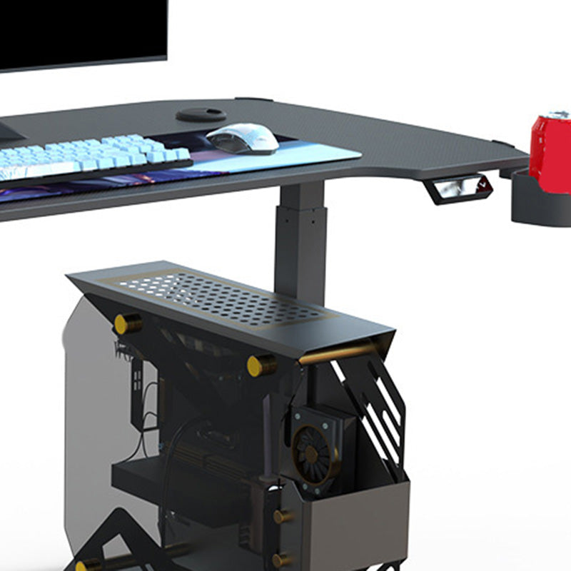 Escritorio de juego contemporáneo para oficina de 24 "w x 29" H escritorio rectangular en negro/negro