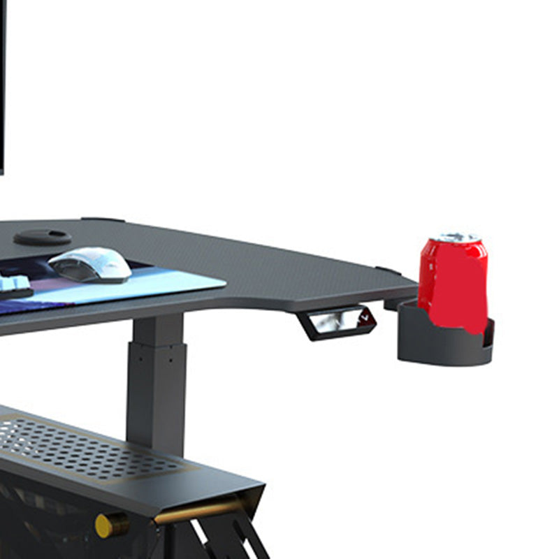Escritorio de juego contemporáneo para oficina de 24 "w x 29" H escritorio rectangular en negro/negro