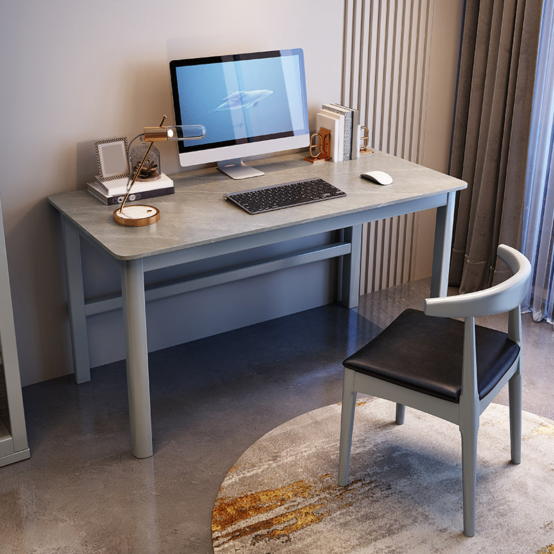 Moderne rechthoekige kantoorbureau marmeren massief hout schrijfde bureau